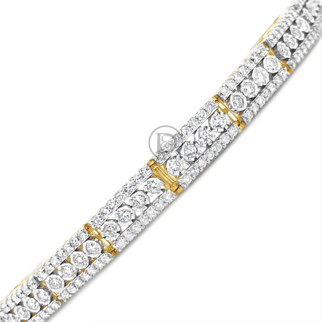 Pave Set Diamond Bangle Bracelet in 18k White Gold (4.50ct. tw.)