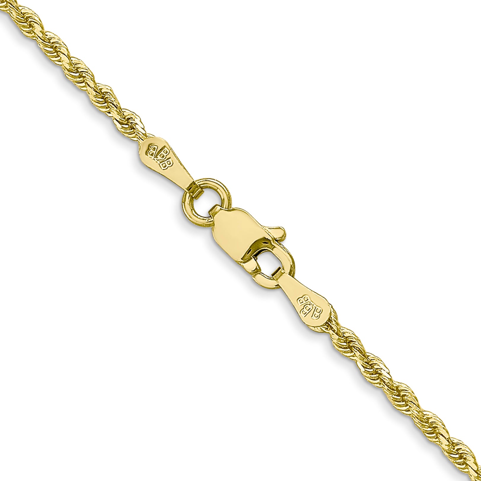 10k 1.75mm Diamond-cut Rope Chain