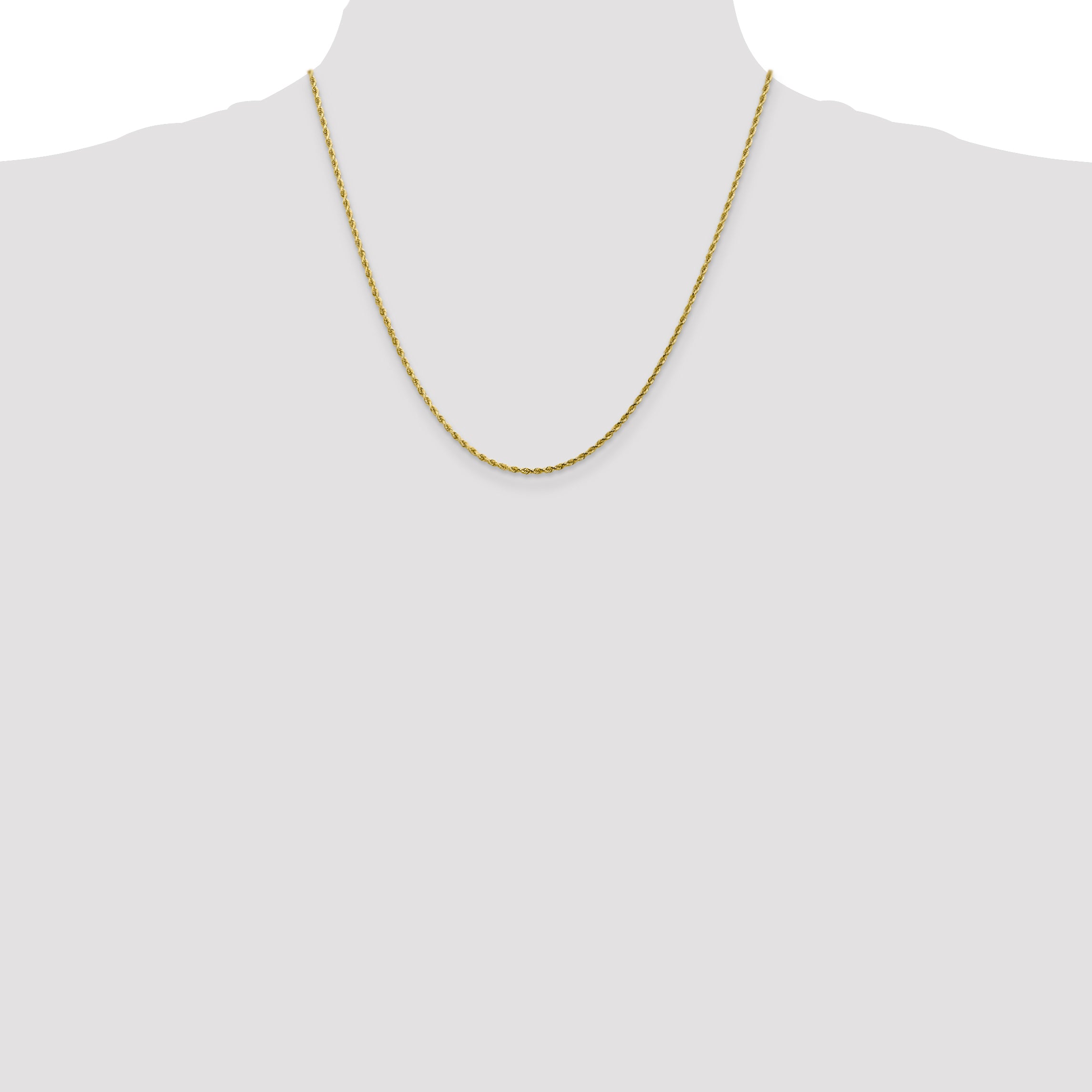 10k 1.75mm Diamond-cut Rope Chain