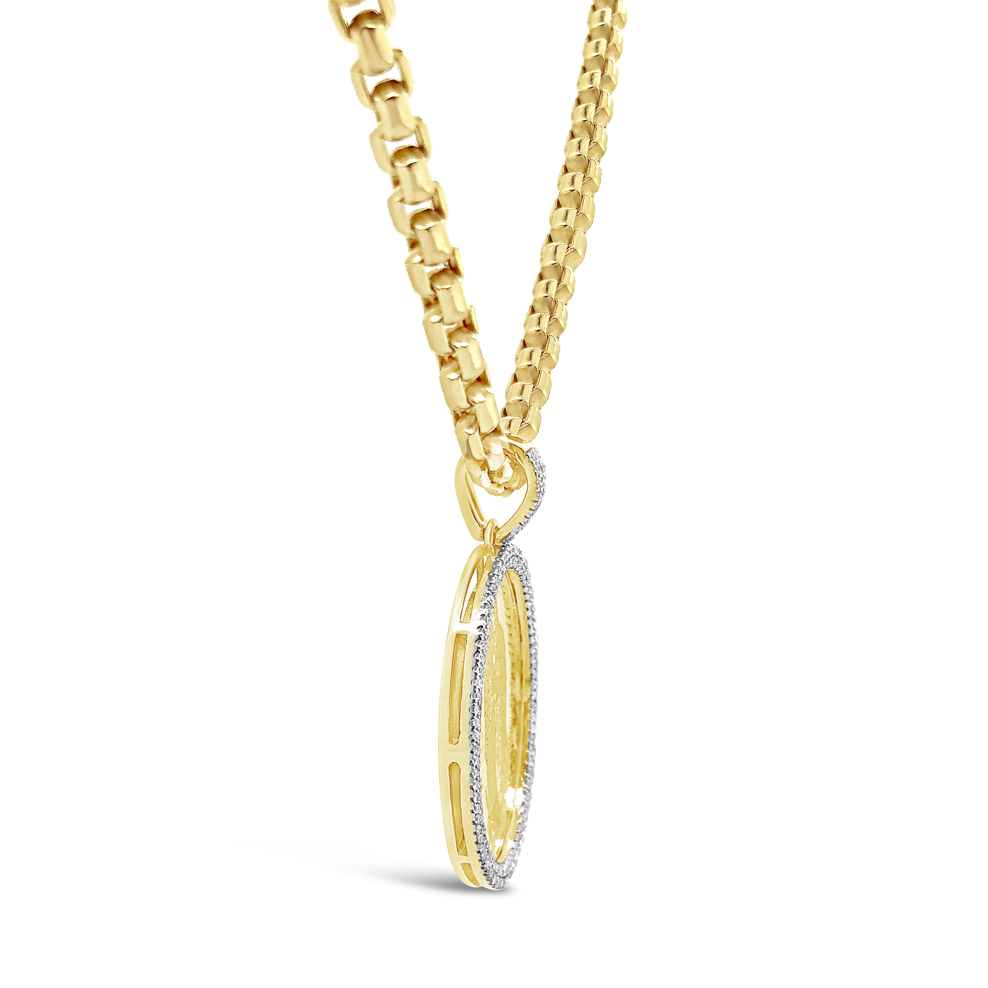 14K Yellow Gold Medium Number 33 Necklace Charm Pendant 