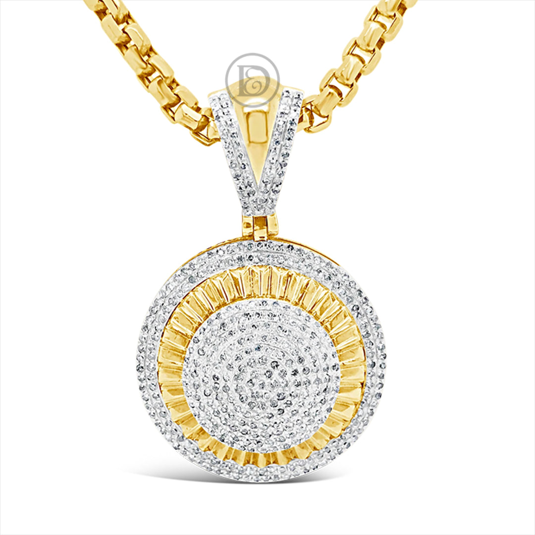 Diamond Pendant 1 CTW Round Cut 10K Yellow Gold