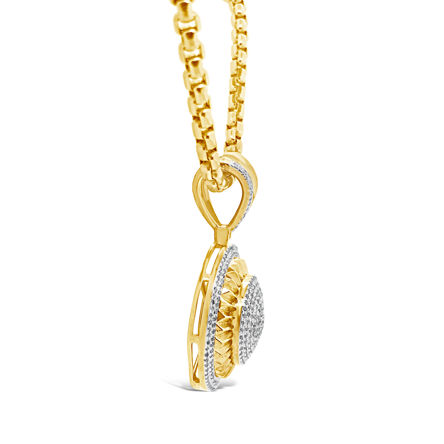 Diamond Pendant 1 CTW Round Cut 10K Yellow Gold