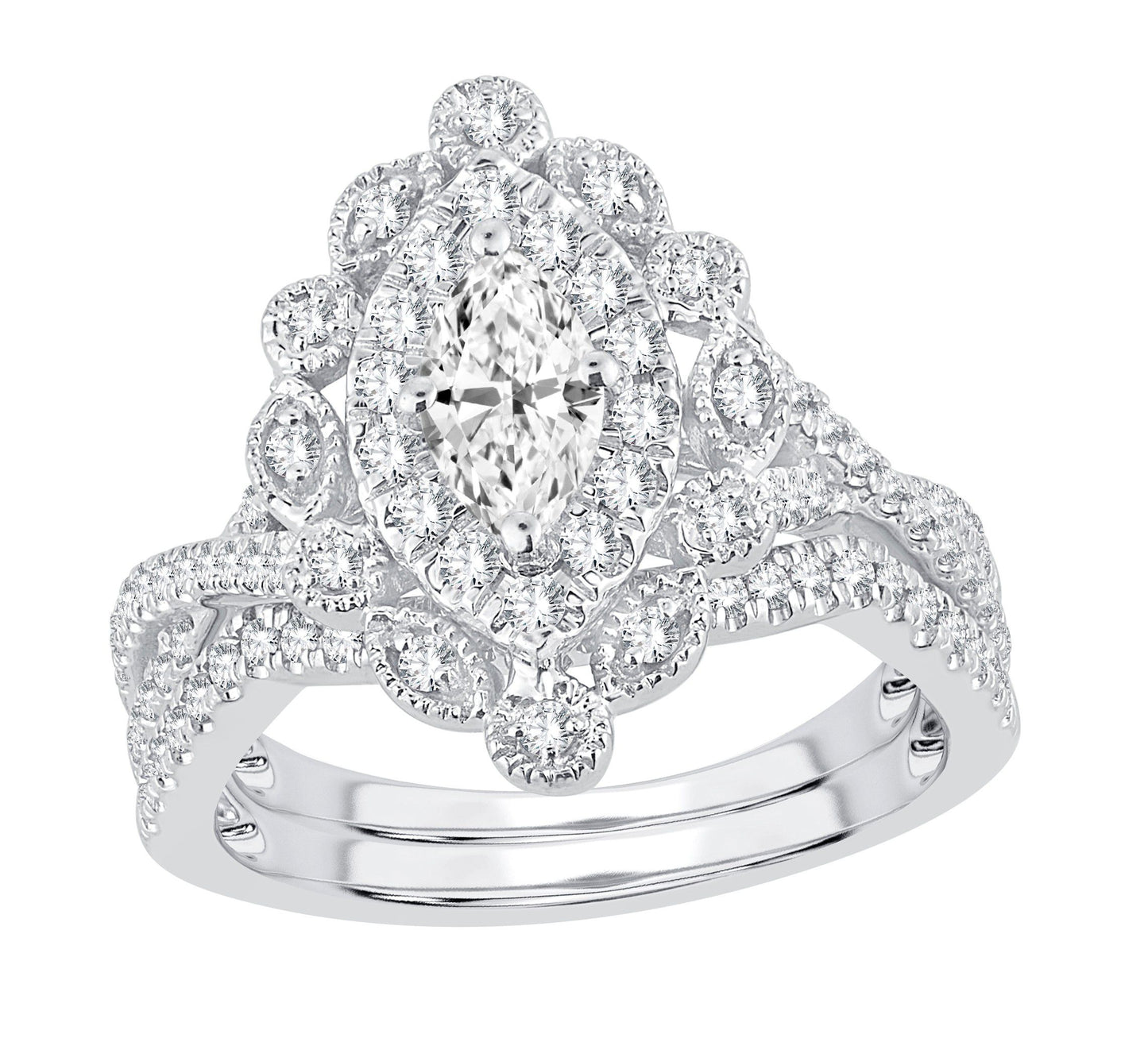 14K 1.00ct Diamond Bridal Ring