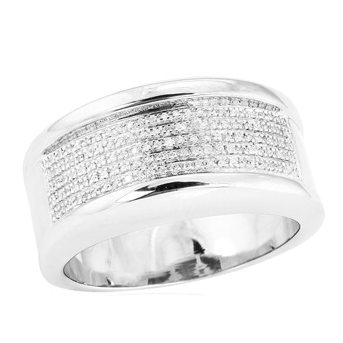 Sterling Silver 0.25CTW DIAMOND MEN'S RING